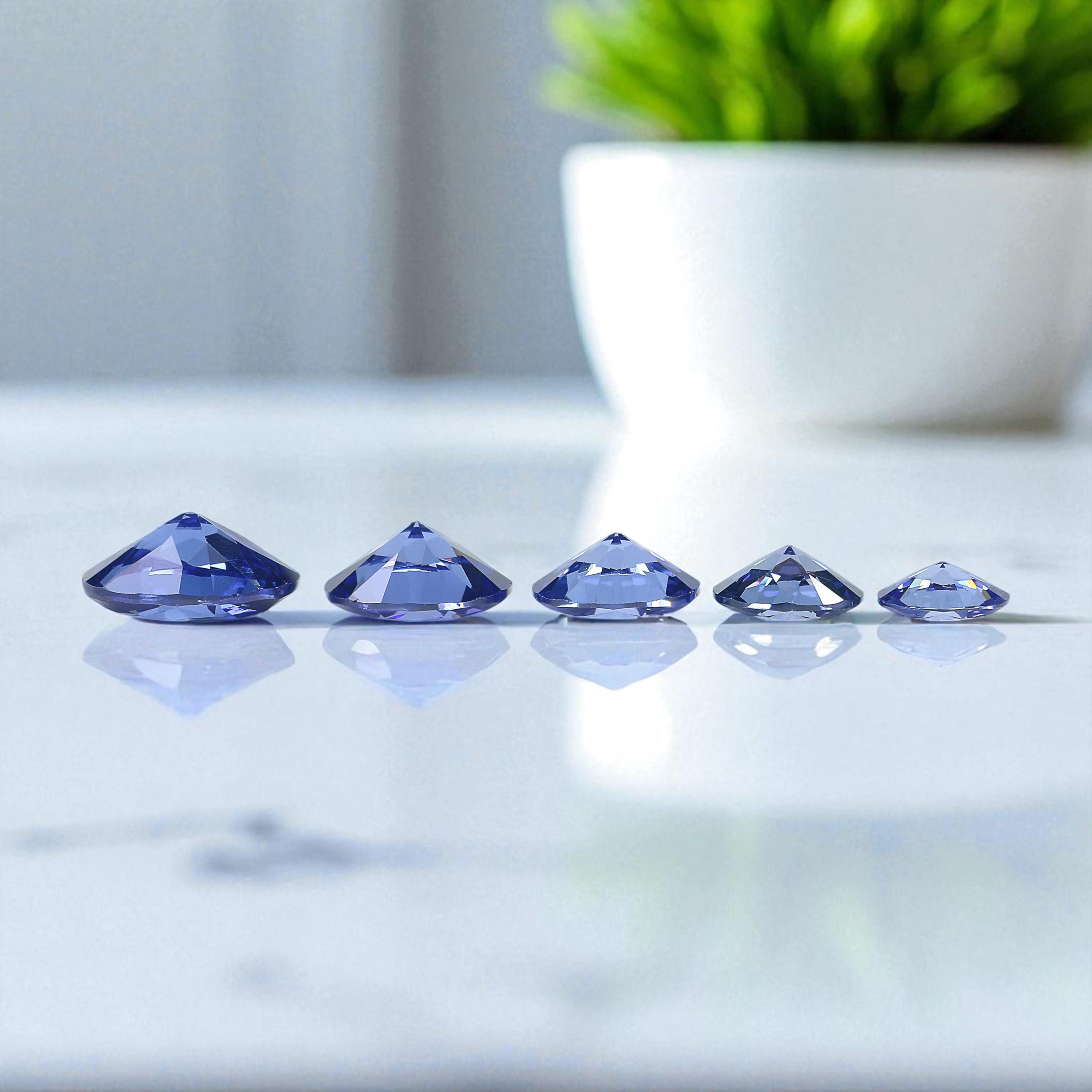 Pierres Précieuses CZ Saphir Bleu Ovale 10x8 Mm - Lot De 8, Qualité AAAA, Pour Création