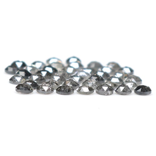 Natural Loose Rose Cut Salt And Pepper Diamond Black Grey Color 1.17 CT 1.80 MM Round Rose Cut shops Shape Diamond N1845
