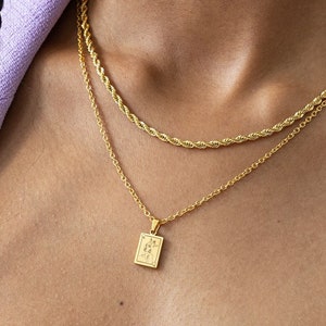 Queen speelkaart 18k vergulde hanger ketting