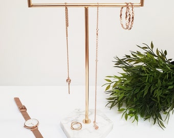 Marble Gold Jewellery Stand