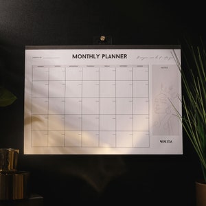 Monthly Planner Pad - Monthly Schedule - 50 Tear-off Sheets - Undated Planner - Wall Calendar - Desk Monthly Planner Notebook