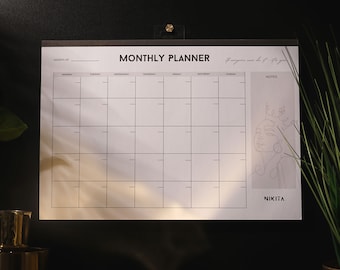 Monthly Planner Pad - Monthly Schedule - 50 Tear-off Sheets - Undated Planner - Wall Calendar - Desk Monthly Planner Notebook