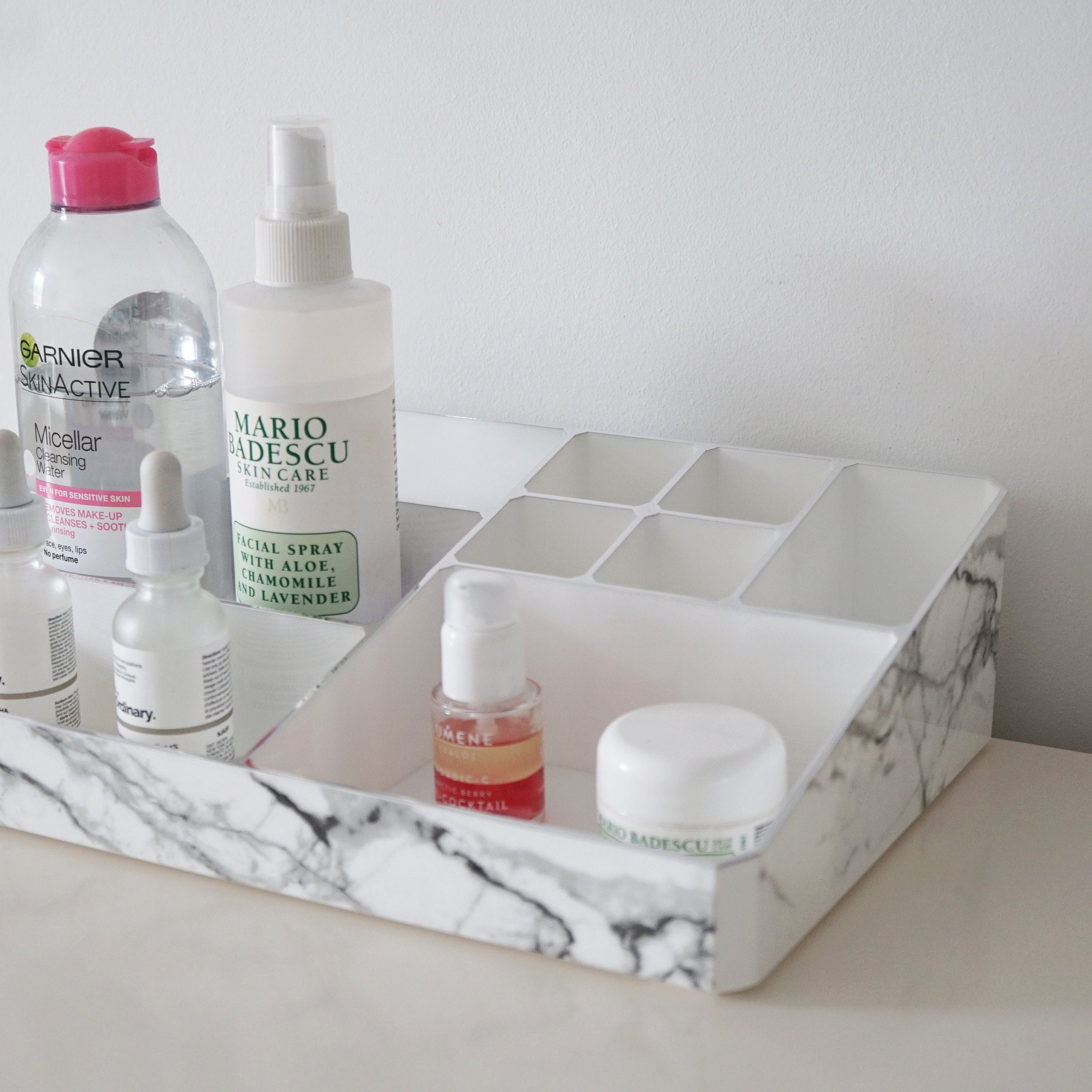 White & Marble Make Up Organizer Cosmetic Storage Organiser Etsy