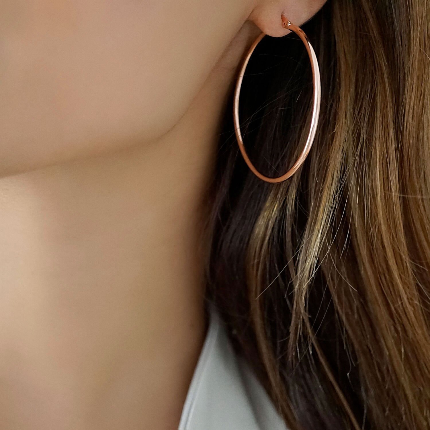 Quality 18K Hoop Earrings | 3 Sizes | Gold, Rose Gold and Silver