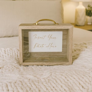 Custom Photo Money Box – Wooden Piggy Bank, Personalised Gift