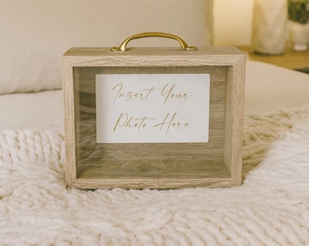 Custom Photo Money Box – Wooden Piggy Bank, Personalised Gift