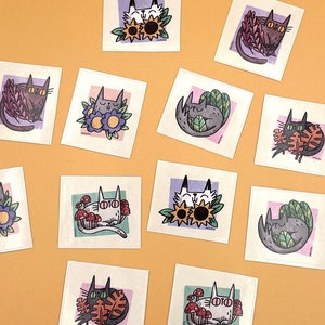 Plant Cats sticker set