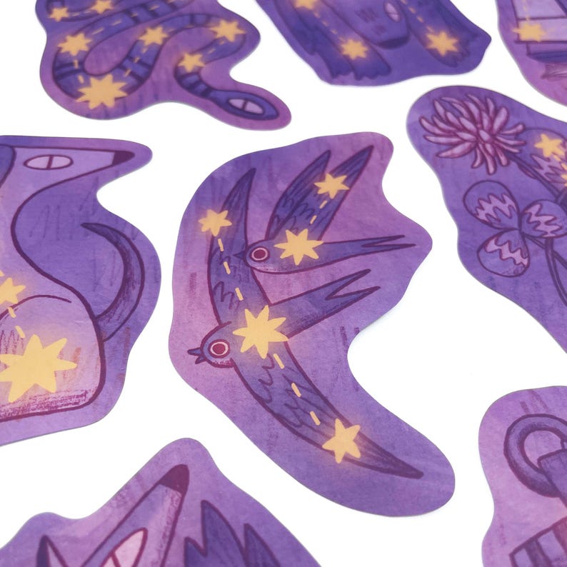 Lenormand Holographic Sticker Set, Star Constellation Vinyl Matte Stickers image 3