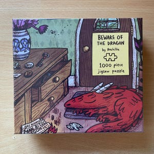 Sleeping Dragon 1000 piece Jigsaw Puzzle, Cosy Fantasy Art image 10