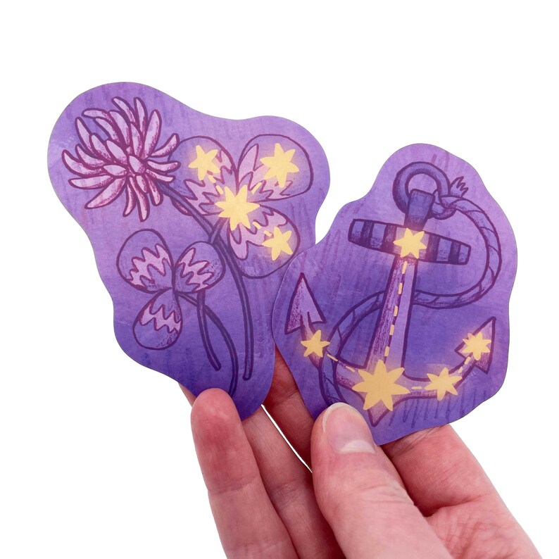 Lenormand Holographic Sticker Set, Star Constellation Vinyl Matte Stickers image 7