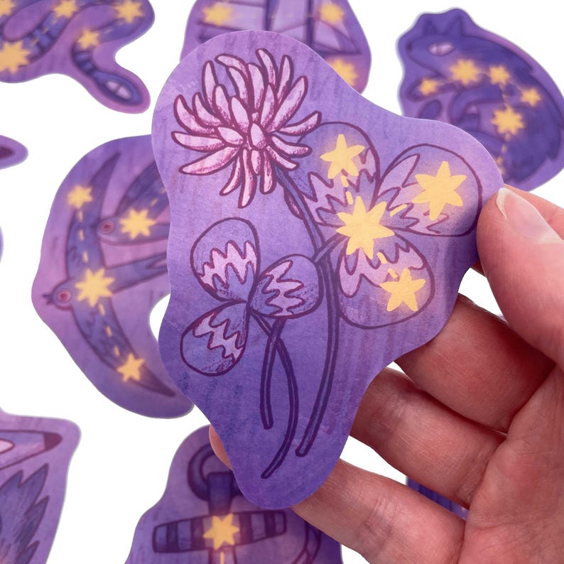 Lenormand Holographic Sticker Set, Star Constellation Vinyl Matte Stickers image 1