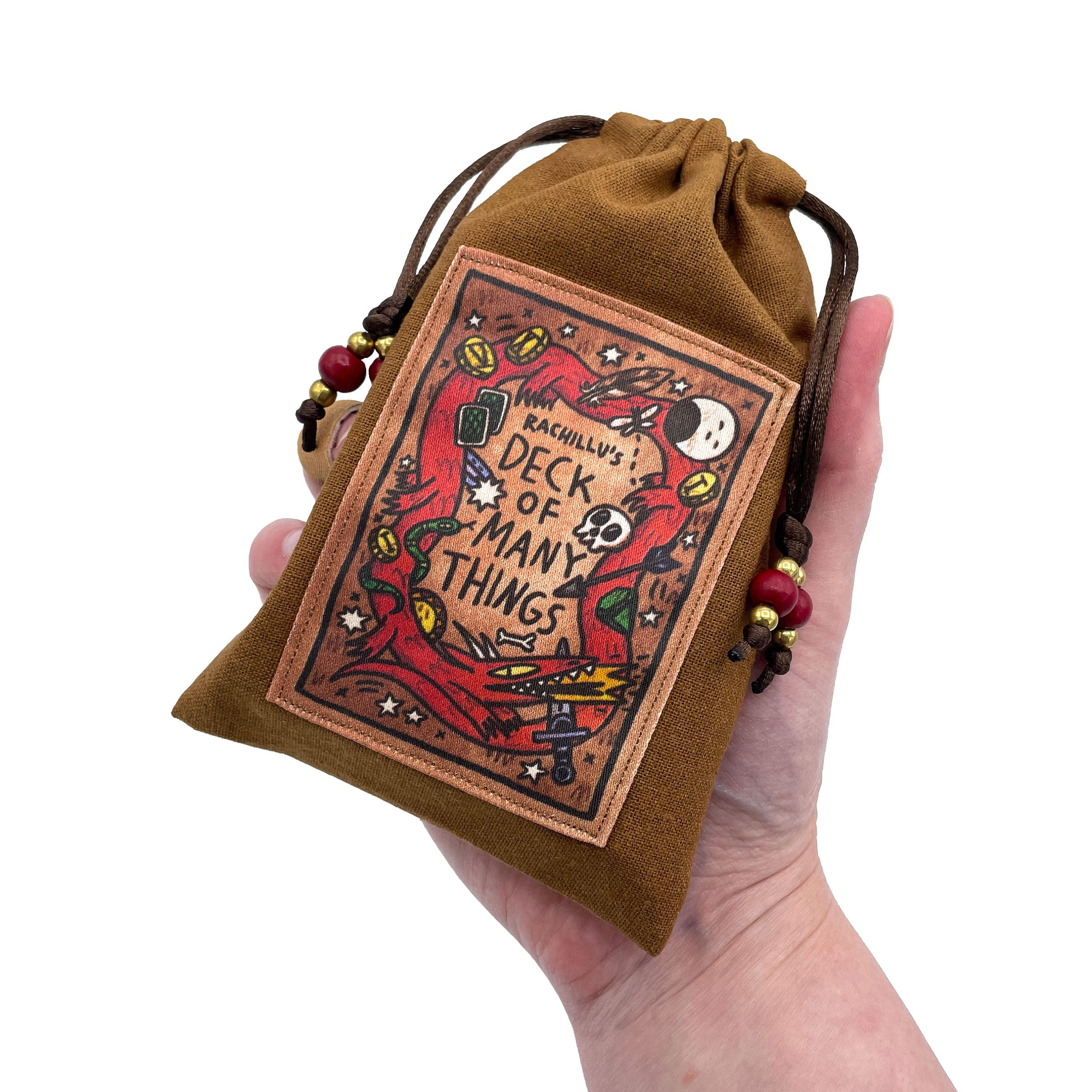 deck of many things card sleeves Deck of Many Things Playing Cards for 5e Games With Handmade Drawstring Bag  and Guide