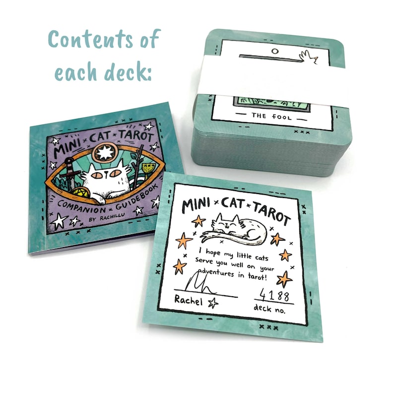 SECONDS Mini Cat Tarot Deck Plus Daily Journal, Reduced Due to Quality ...