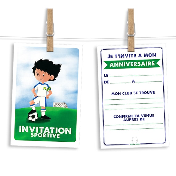Kit De 6 Cartes D'invitation Anniversaire Pour Enfant Avec Ses