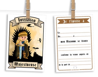 Invitation Chevalier Etsy France