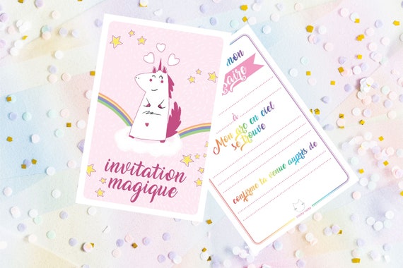 Kit De 6 Cartes D Invitation Anniversaire Pour Enfant Avec Etsy Canada