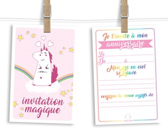 Invitation Anniversaire Enfant Etsy