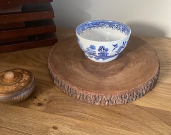 Vintage Old Willow, British Anchor, Staffordshire England, Small Sugar Bowl, Rice Bowl, Home Decor, Vintage Home Decor, Blue and White