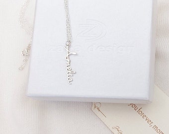 Name chain for girls, Sterling silver Name Necklace, Personalized Name Necklace, custom name necklace, Dainty name cursive necklace