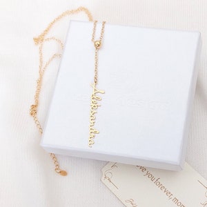 Gifts for New Mom, Gold Name Necklace, Personalized custom name necklace, Name chain for women, Name chain for girls, Dainty name necklace