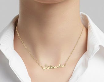 Name chain for girls -  Gold Name Necklace - custom name necklace for Mom - Personalized Name Necklace - Dainty name necklace