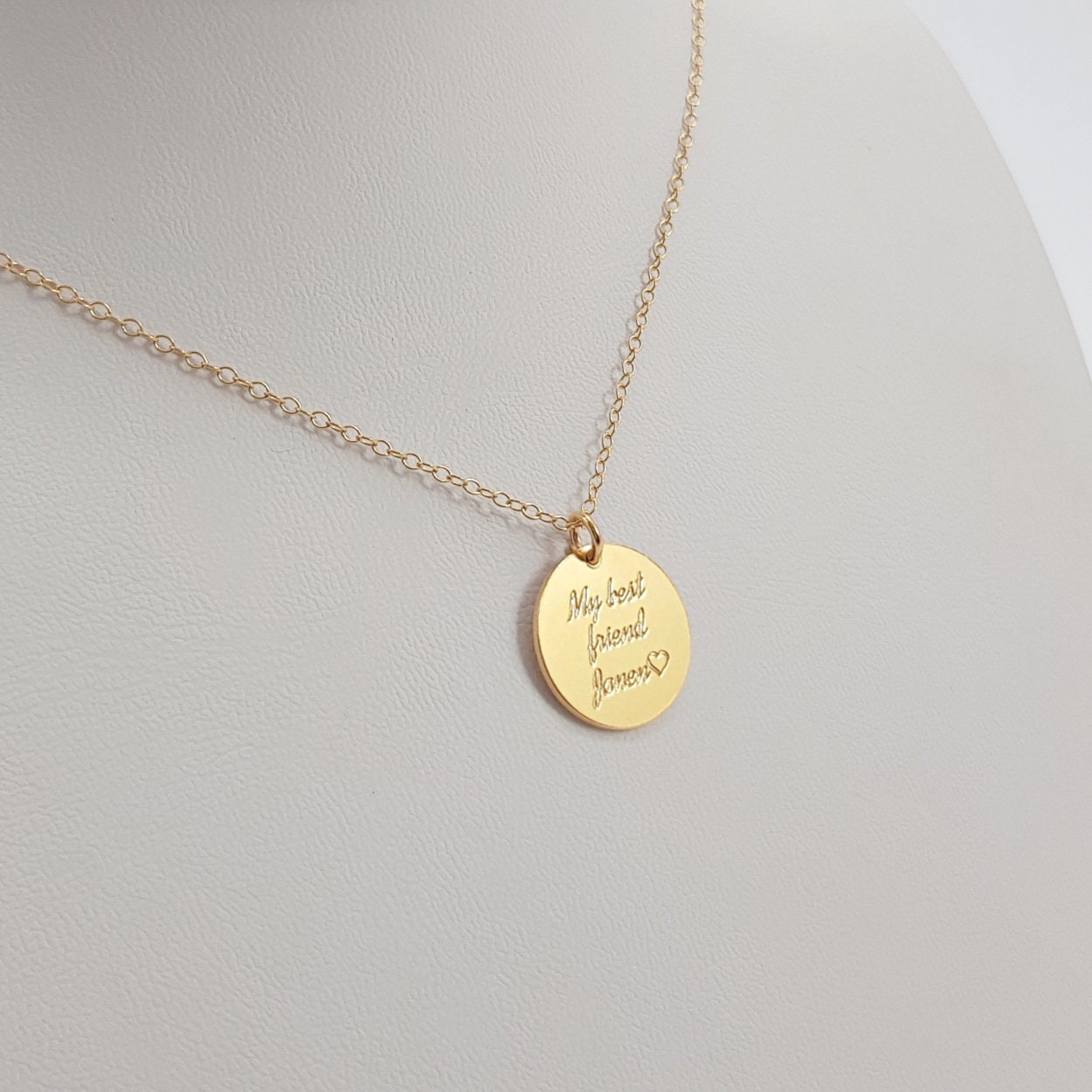 Sterling Silver Loose Disk Necklace l'!, main image 0