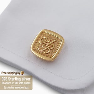 Initial cufflinks - Custom cufflinks with a touch of luxury - Personalized cufflinks - Gold cufflinks or Silver cufflinks engraved