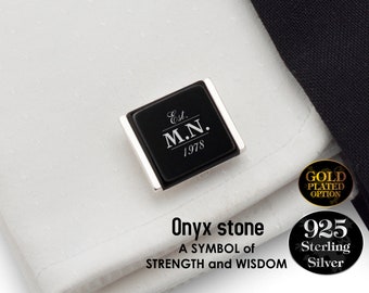 Birthday gifts for him, Personalised cufflinks, Mens birthday gift, Custom Men's Gift, Personalized gift, Jewelry for Men, Stone jewelry