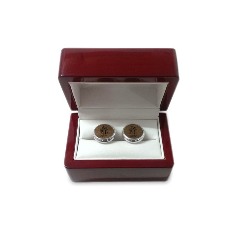 Luxury wooden packaging for cufflinks, custom jewelry packaging, cufflinks packaging, custom packaging image 2