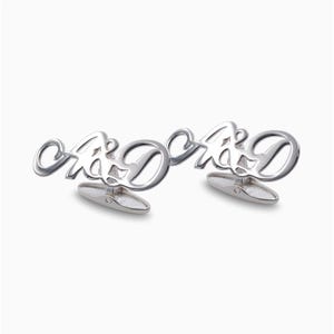 Gemelos de boda, Gemelos de plata, Gemelos de novio, Gemelos de aniversario de boda, Gemelos con letras iniciales, Gemelos personalizados