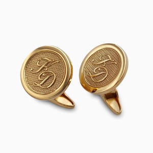 Cufflinks personalized - Custom cufflinks with a touch of luxury - Initial cufflinks - Mens cufflinks - Gold or Silver cufflinks engraved