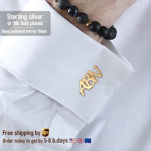 Abotoaduras com monograma - Abotoaduras personalizadas - Abotoaduras para noivos - Abotoaduras com iniciais - Abotoaduras personalizadas - Presente para padrinhos