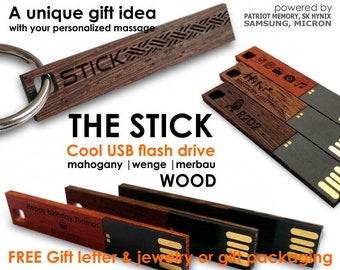 Wooden USB Drive 8~64GB, Wood usb, Wedding usb, Custom usb, Anniversary Gifts, Birthday Gift, Gift ideas for friends, Pendrive, Memory stick