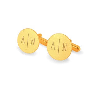 30th Anniversary Gift for Husband 30 Year Anniversary Custom Cufflinks Sterling Cufflinks 18ct gold plated zdjęcie 3