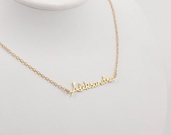 Name chain for girls, Gold Name Necklace, custom name necklace for Mom, Personalized Name Necklace, Dainty name cursive necklace