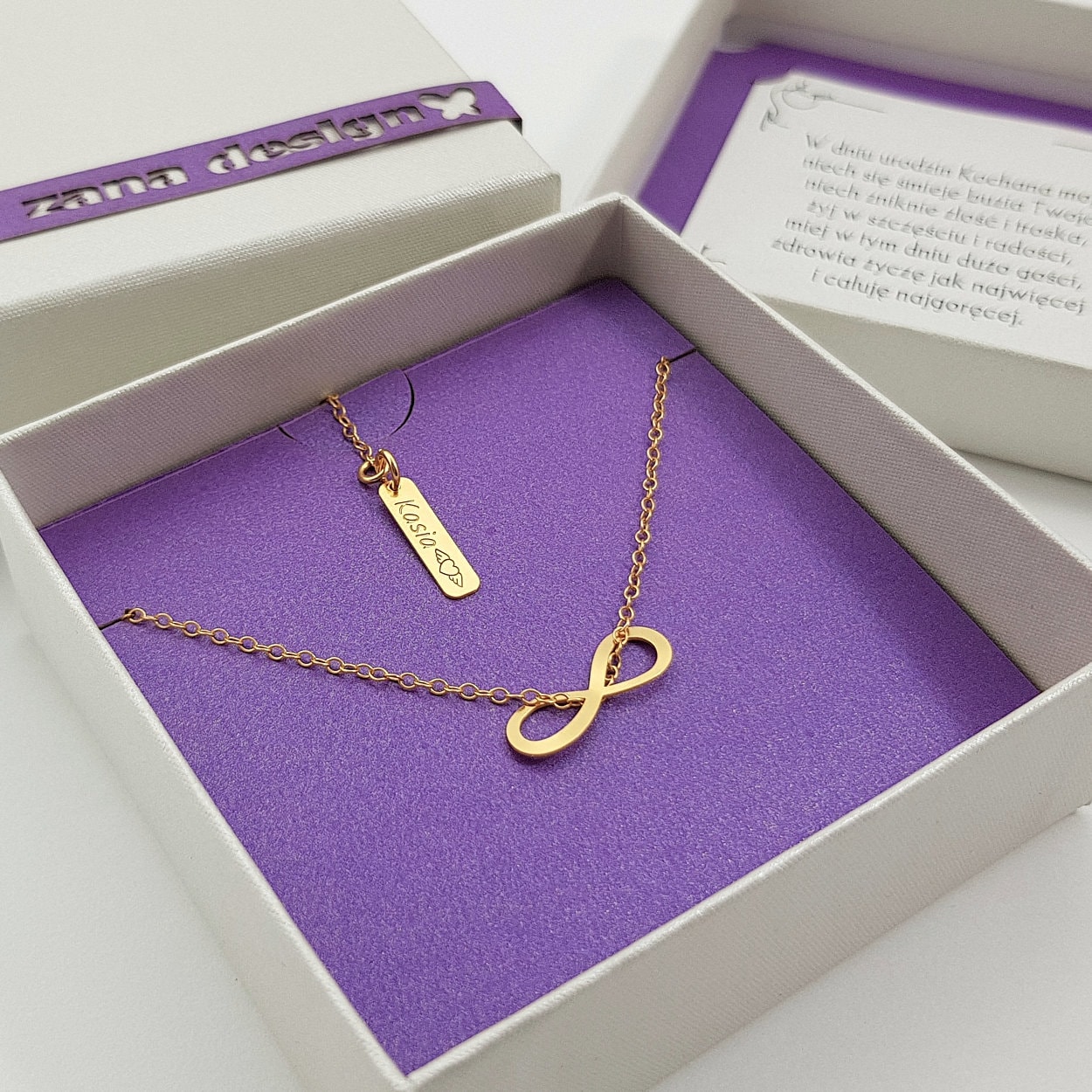 Collana Donna Personalizzabile Con Incisione - Ciondolo Infinito E Cuore In Argento 925 - Regalo Per Mamma, Fidanzata, Moglie