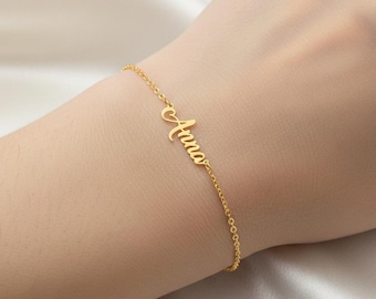 Gold name bracelet - Baby name bracelet - Gifts for New Mom - custom name bracelet - Personalized Name bracelet for Women