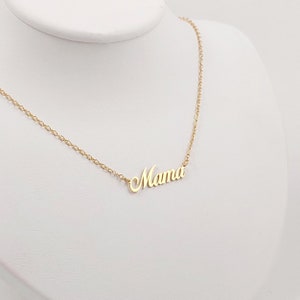 Gold Personalized Mama Necklace Gift for Mom, New Mom necklace, Initial Necklace for Mother&#39;s day gift,  custom name necklace