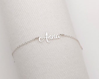 Bracelet nom en argent sterling, bracelet nom de bébé, cadeaux pour nouvelle maman, bracelet nom personnalisé, bracelet nom personnalisé pour femmes