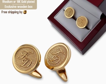 Personalized Wedding Cufflinks with a touch of luxury - Silver cufflinks - Initial cufflinks- Mens cufflinks - engraved - Custom cufflinks