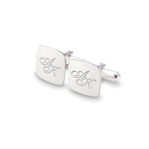 925 Silver Cufflinks, Engraved cufflinks, Personalized cufflinks,Husband Gift, Personalized Gift for Men,Gift for Men,Anniversary gift zdjęcie 2