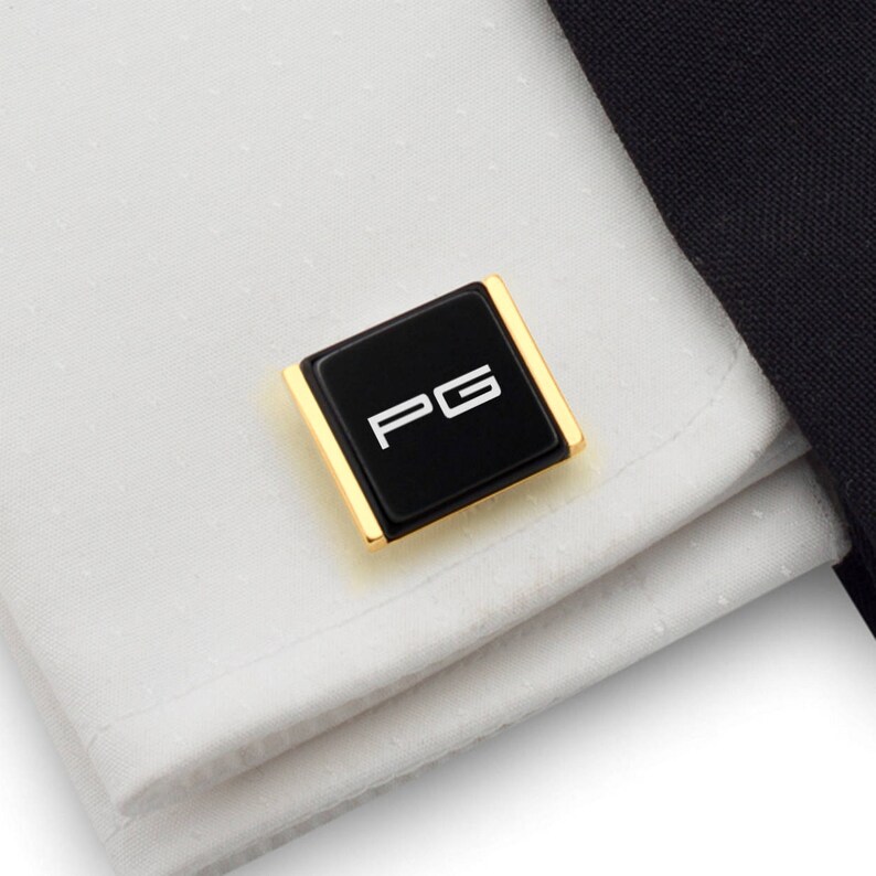 Birthday Gift idea Jedi initials Custom Cufflinks Silver Cufflinks Star Wars cufflinks Gift for Men Porsche Personalized Cufflinks