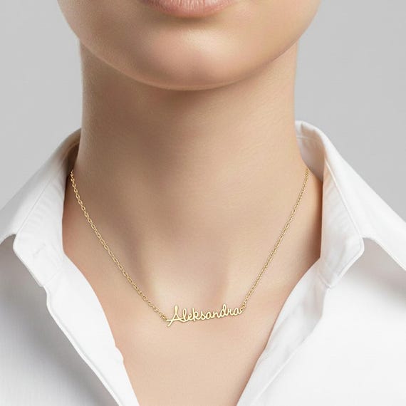Hidepoo Custom Name Necklace - Stainless Steel Personalized Pendant Necklace, Dainty Letter Jewelry Gift For Women & Girls - View #3