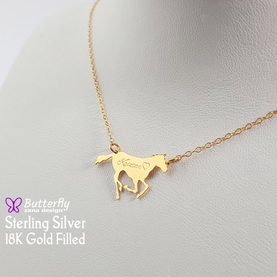 Personalized Racing Horse Necklace 