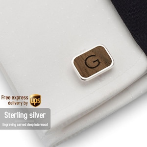 Gemelos personalizados, monograma de una letra, gemelos grabados, gemelos personalizados, gemelos para hombre, gemelos de cumpleaños, gemelos para hombre