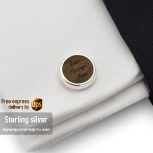 Custom cufflinks, Personalized cufflinks, Groom Cufflinks, Silver cufflinks, Engraved cufflinks, Gift for Men, Mens cufflinks