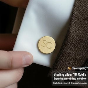 Aangepaste gepersonaliseerde manchetknopen, gouden manchetknopen initialen, gouden bruiloft manchetknopen, cadeaus bruidsjonkers, cadeau man, cadeau voor mannen, cadeau voor hem