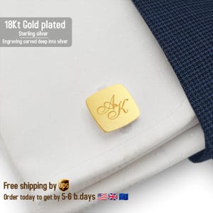 Gemelos de oro para hombre, gemelos personalizados grabados, gemelos de oro para bodas, regalos para padrinos de boda, regalo para esposos, regalo para hombres, regalo para él