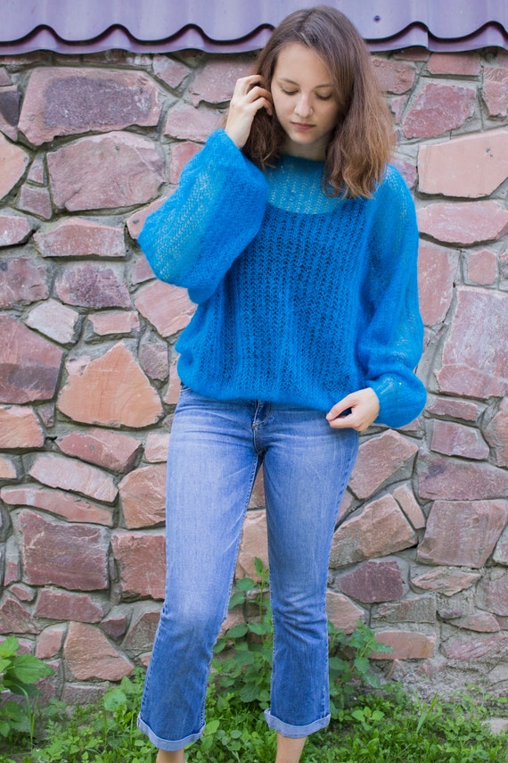 blue mohair jumper