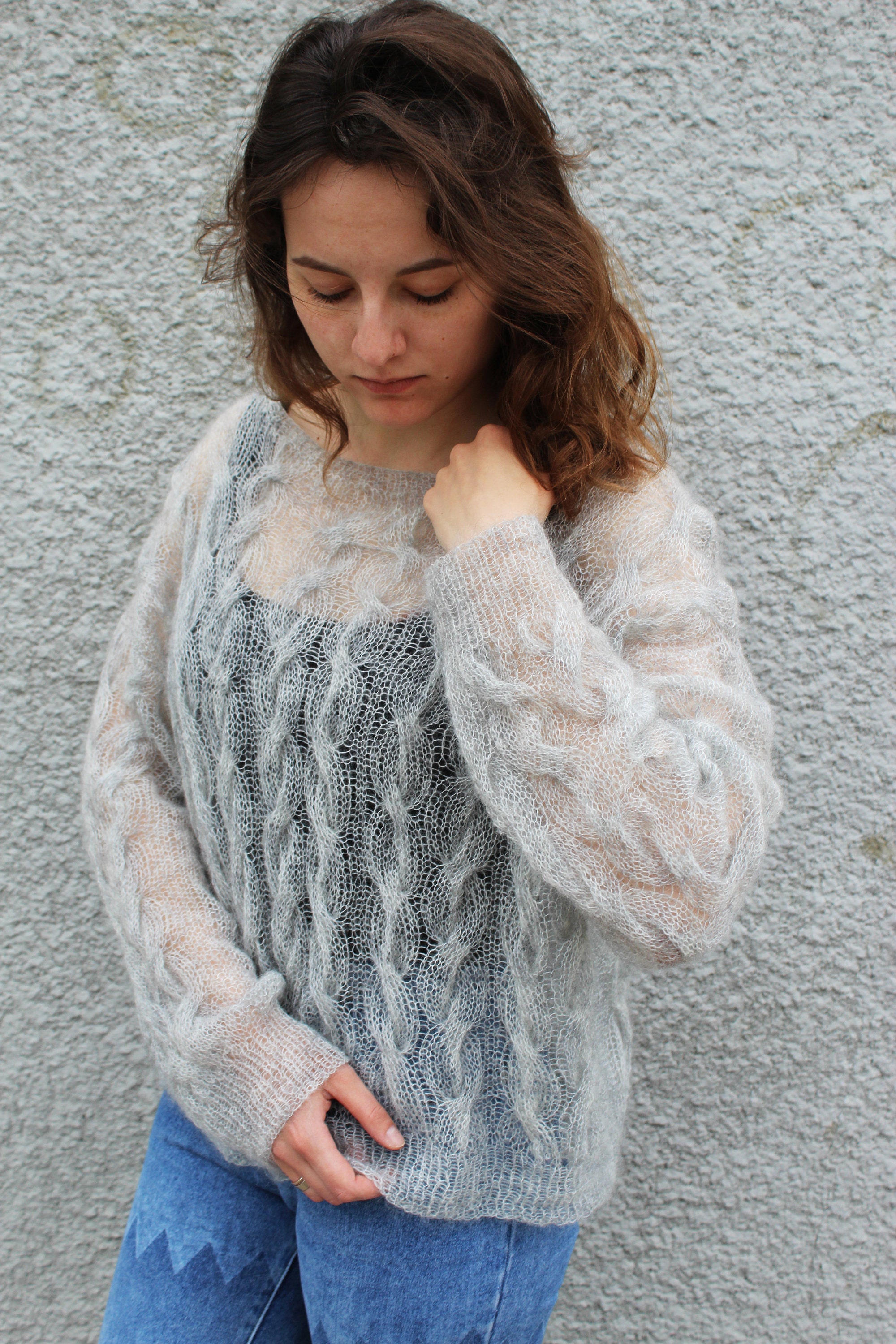 CLANE | SuzuHirose×CLANE MOHAIR LOOSE KNIT CARDIGAN color
